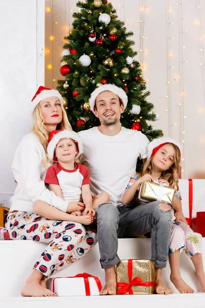 Fotografia di anno nuovo di famiglia a pino Di Capodanno — Foto Stock