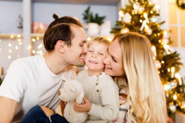 Güzel aile Noel iç
