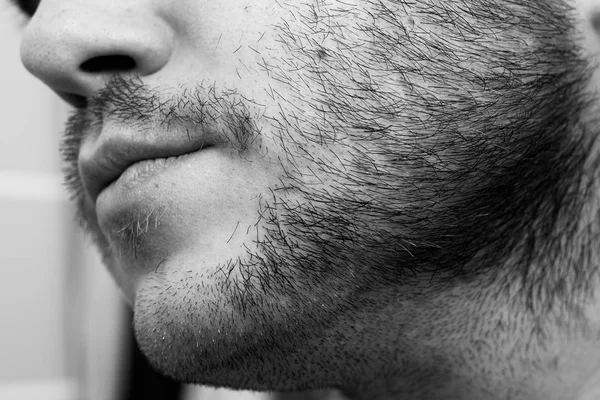 Retrato de hombre joven afeitándose con trimmer —  Fotos de Stock