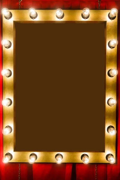 Fotoğraf çerçevesi ile ampuller çevre etrafında