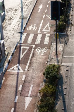 Bisiklet asfalt parçanın fotoğraf