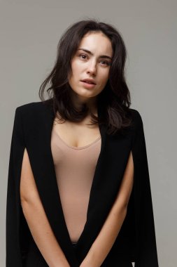 Kot pantolon ve ceket güzel moda kadın