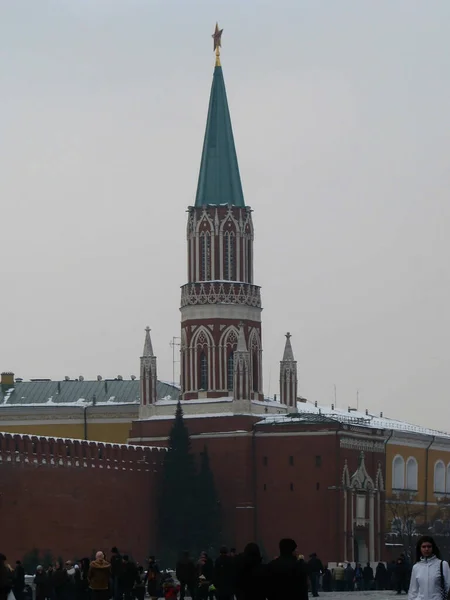 Tour Nikolskaïa Moscou Kremlin Russie — Photo