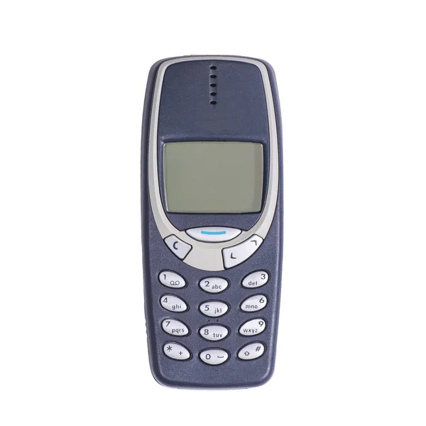 Stary telefon komórkowy na białym tle. Izolacja — Zdjęcie stockowe