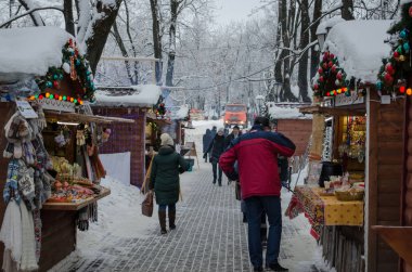 Vladimir, Rusya 1 Ocak Lipki Katedrali Katedrali Vladimir şehrindeki hediyelik eşya ticareti