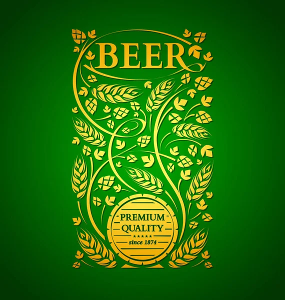 Vector plantilla cerveza — Vector de stock