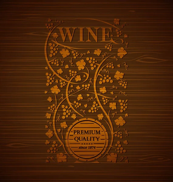 Vetor emblema do vinho —  Vetores de Stock