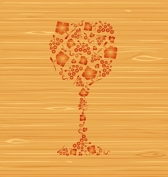 Dekoratif vektör şarap cam — Stok Vektör