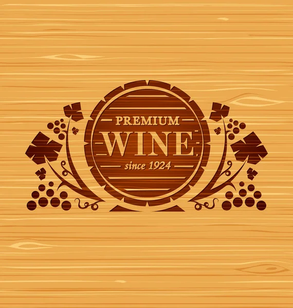 Vector emblema de vino — Vector de stock