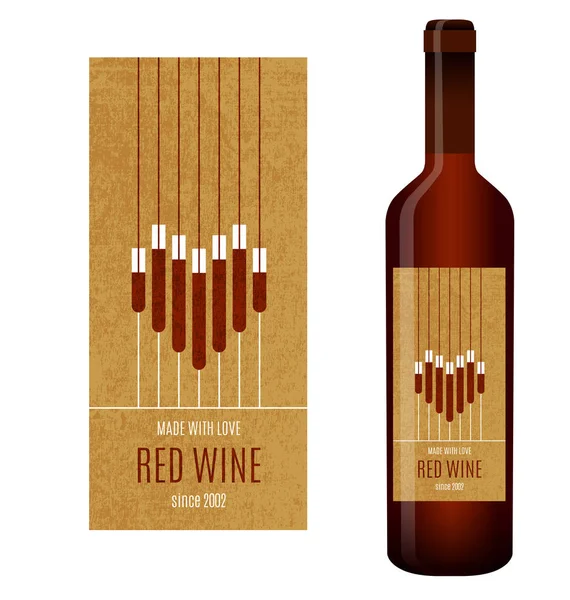 Vector wine label — Stock Vector