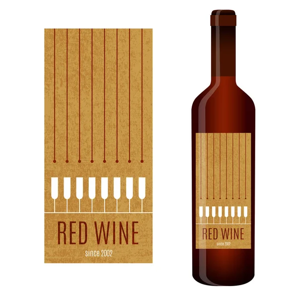 Vector wine label — Stock Vector