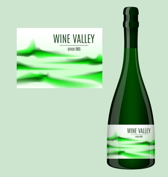 Design de etiquetas para uma garrafa de vinho — Vetor de Stock