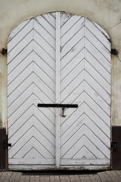 Antique porte blanche en bois ancienne texture . — Photo