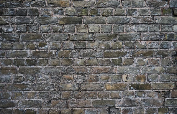 Horizontaal deel van zwart geschilderde bakstenen muur. — Stockfoto