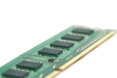 mikroçipler ve kapasitörler closeup alınan elektronik microcircuit.