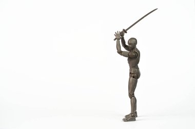 man figure with sword. Action concept