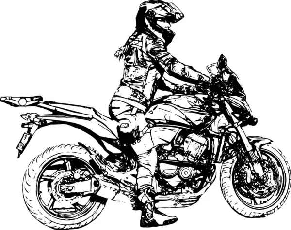 骑摩托车在路上 开着车在空旷的路上玩的开心 — 图库照片