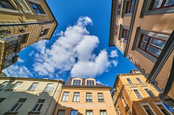 Blue Sky Roofs Old City Riga — Fotografia de Stock