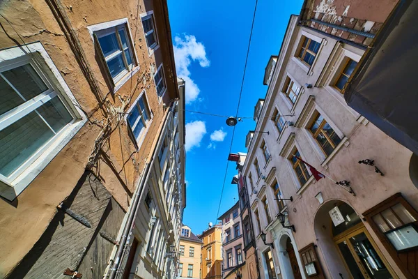 Blauwe Lucht Boven Daken Van Oude Stad Riga — Stockfoto