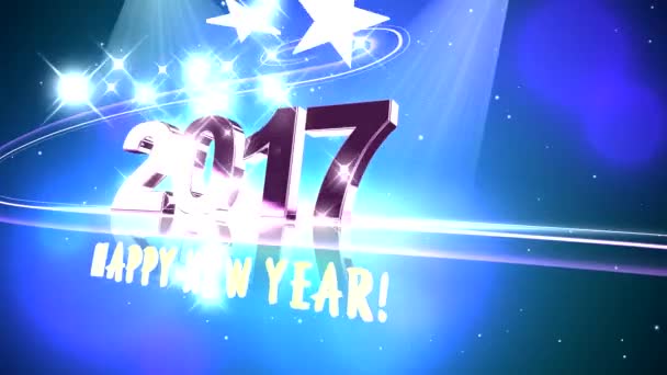 Yüksek kaliteli 2017 yeni yıl animasyon. — Stok video