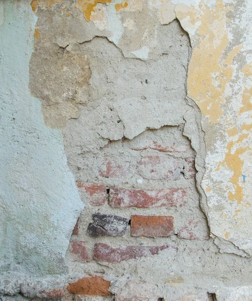 오래 된 벽돌 벽의 표면 세부 사항 — 스톡 사진