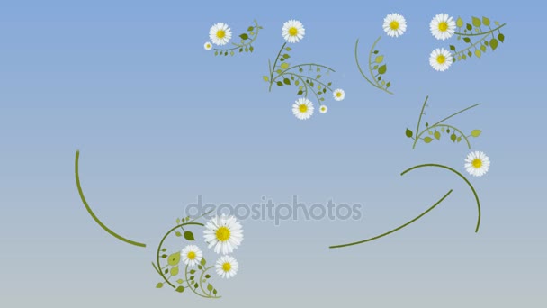 Blumen Animation Hintergrund. 4k-Auflösung — Stockvideo