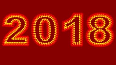 Yüksek kaliteli 2018 yeni yıl animasyon. 4 k çözünürlük