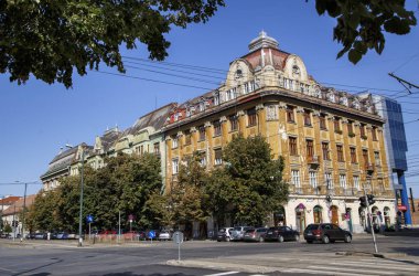 Timisoara, Romanya - 08 Eylül 2017: Tarih 08 Eylül 2017 şehir Timisoara, eski binalar.