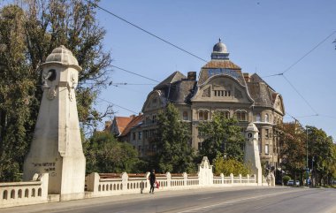 Timisoara, Romanya - 08 Eylül 2017: Tarih 08 Eylül 2017 şehir Timisoara, eski binalar.