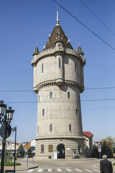 DROBETA TURNU-SEVERIN, ROMANIA-APRIL 04: The water castle (castelul de apa) - old building in downtown on April 04, 2018 in Drobeta Turnu-Severin.