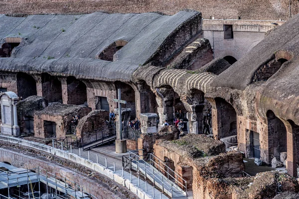 Roma Itália Dezembro 2019 Ancient Roman Colosseum Mais Conhecida Arquitetura — Fotografia de Stock