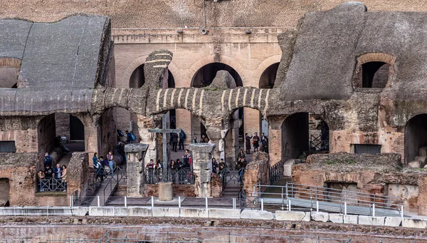 Roma Itália Dezembro 2019 Ancient Roman Colosseum Mais Conhecida Arquitetura — Fotografia de Stock