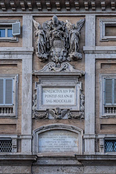 Roma Italia Dicembre 2019 Dettaglio Architettonico Sull Edificio Storico Roma — Foto Stock