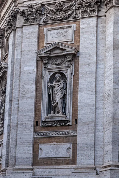 Roma Itália Dezembro 2019 Detalhes Arquitetônicos Sobre Edifício Histórico Roma — Fotografia de Stock