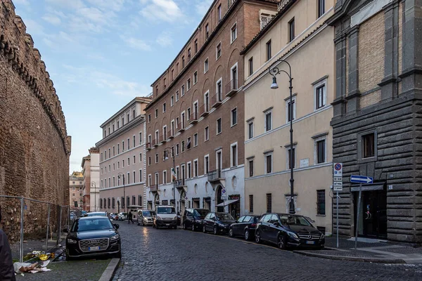 Roma Italia Diciembre 2019 Calles Del Centro Histórico Roma Edificio —  Fotos de Stock
