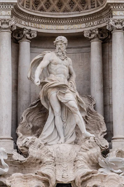 Roma Itália Dezembro 2019 Estátuas Fonte Trevi Fontana Trevi Roma — Fotografia de Stock