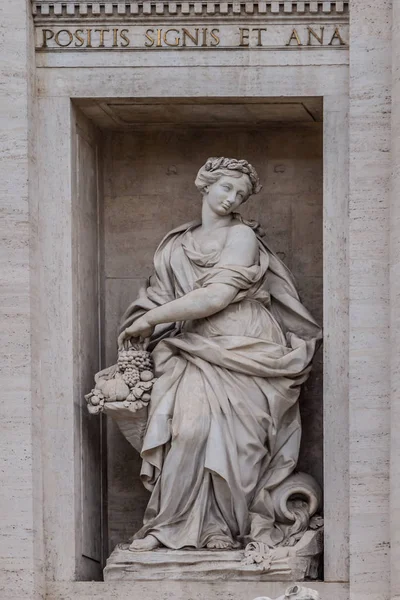 Рим Италия Декабря 2019 Статуи Фонтана Треви Фонтана Треви Риме — стоковое фото