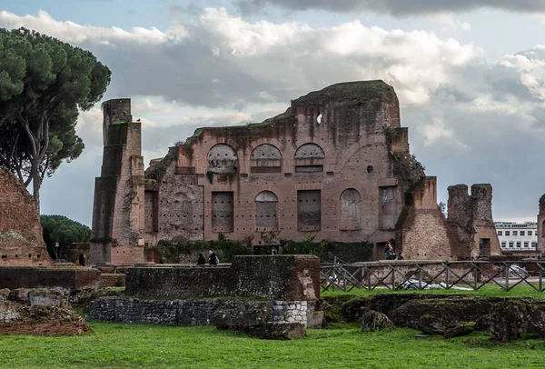 Roma Itália Dezembro 2019 Ruínas Palácio Septímio Severo Domus Severiana — Fotografia de Stock