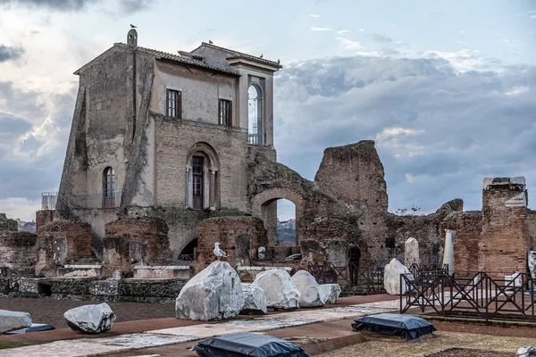 Roma Itália Dezembro 2019 Ruínas Palácio Septímio Severo Domus Severiana — Fotografia de Stock