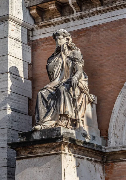 Рим Италия Декабря 2019 Года Статуи Кладбище Кампо Верано Cimitero — стоковое фото