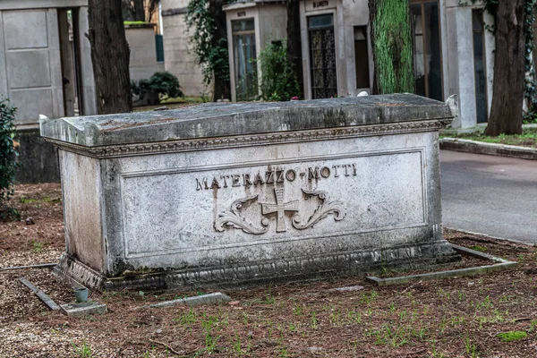 Rome Italië December 2019 Grafmonument Begraafplaats Campo Verano Cimitero Monumentale — Stockfoto