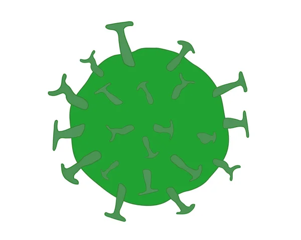 Dibujo Infantil Coronavirus Covid Ilustración — Foto de Stock