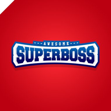 Süper patron güç tam tipografi, t-shirt grafik, vektörel çizimler