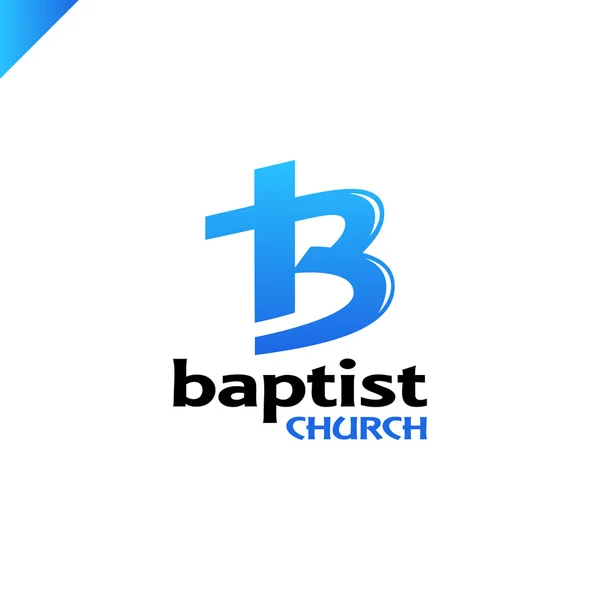 Letra B y cruz Iglesia de Jesucristo logo . — Vector de stock