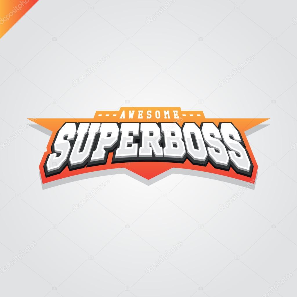Super boss power full typography, t-shirt graphics, vectors Stock Vector by 126785754