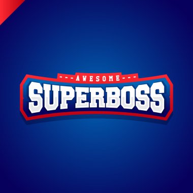 Süper patron güç tam tipografi, t-shirt grafik, vektörel çizimler
