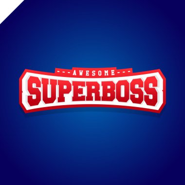 Süper patron güç tam tipografi, t-shirt grafik, vektörel çizimler