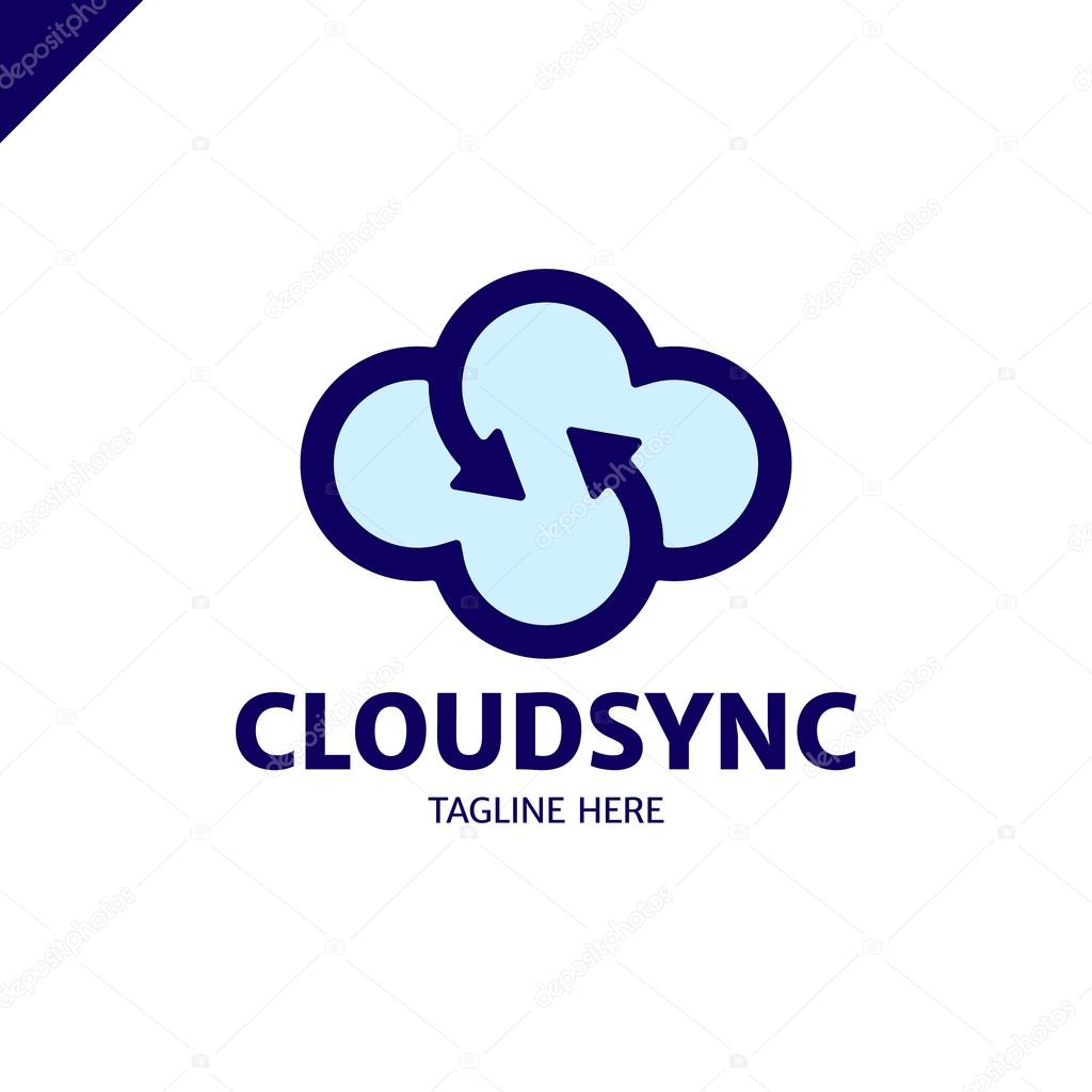 Infinity cloud logo design vector. Cloud letter s logo template.