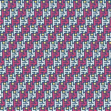 Vektör grafik soyut geometri labirent desen. kesintisiz geometrik labirent arka plan mavi. ince yastık ve yatak levha tasarımı. eşsiz art deco. hippi moda yazdırma