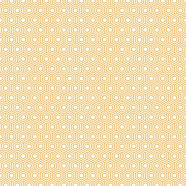 Un fond géométrique abstrait ou un motif qui est composé d'hexagones de différentes tailles. Texture moderne en orange — Image vectorielle